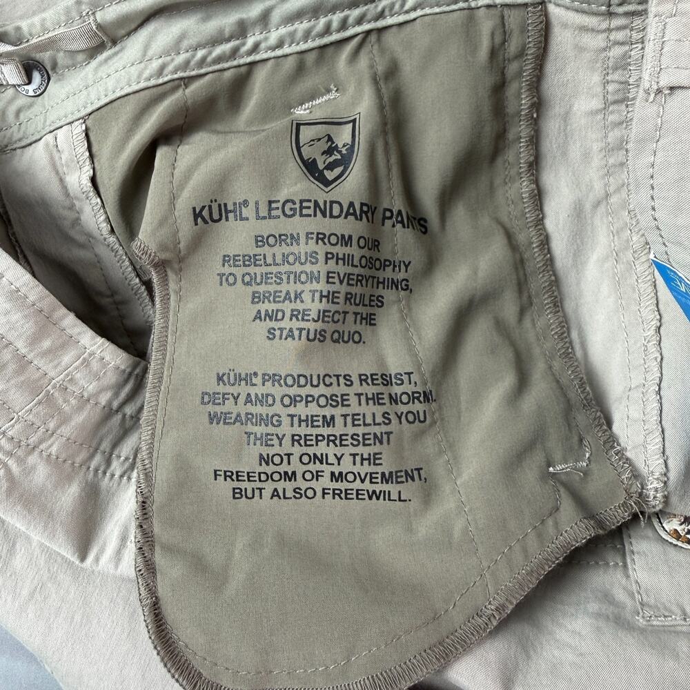 New Kuhl Cargo Beige Khaki Pants Women's 4 Spire Roll-Up Hiking Outdoor Gorpcore - Picture 8 of 16